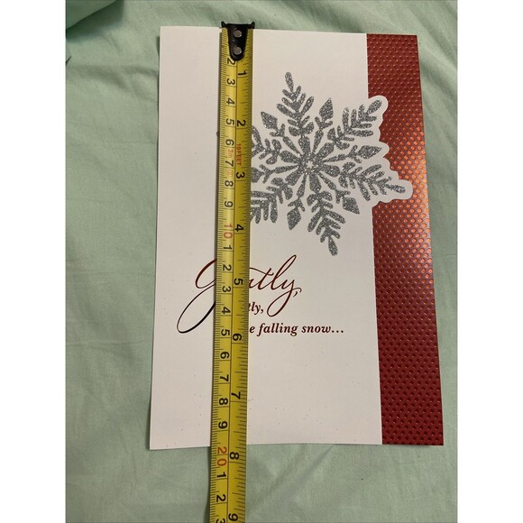 Christmas Greeting 18 Card Pack Glittery Snowflake DaySpring 8”by 5” Scripture - Picture 9 of 14